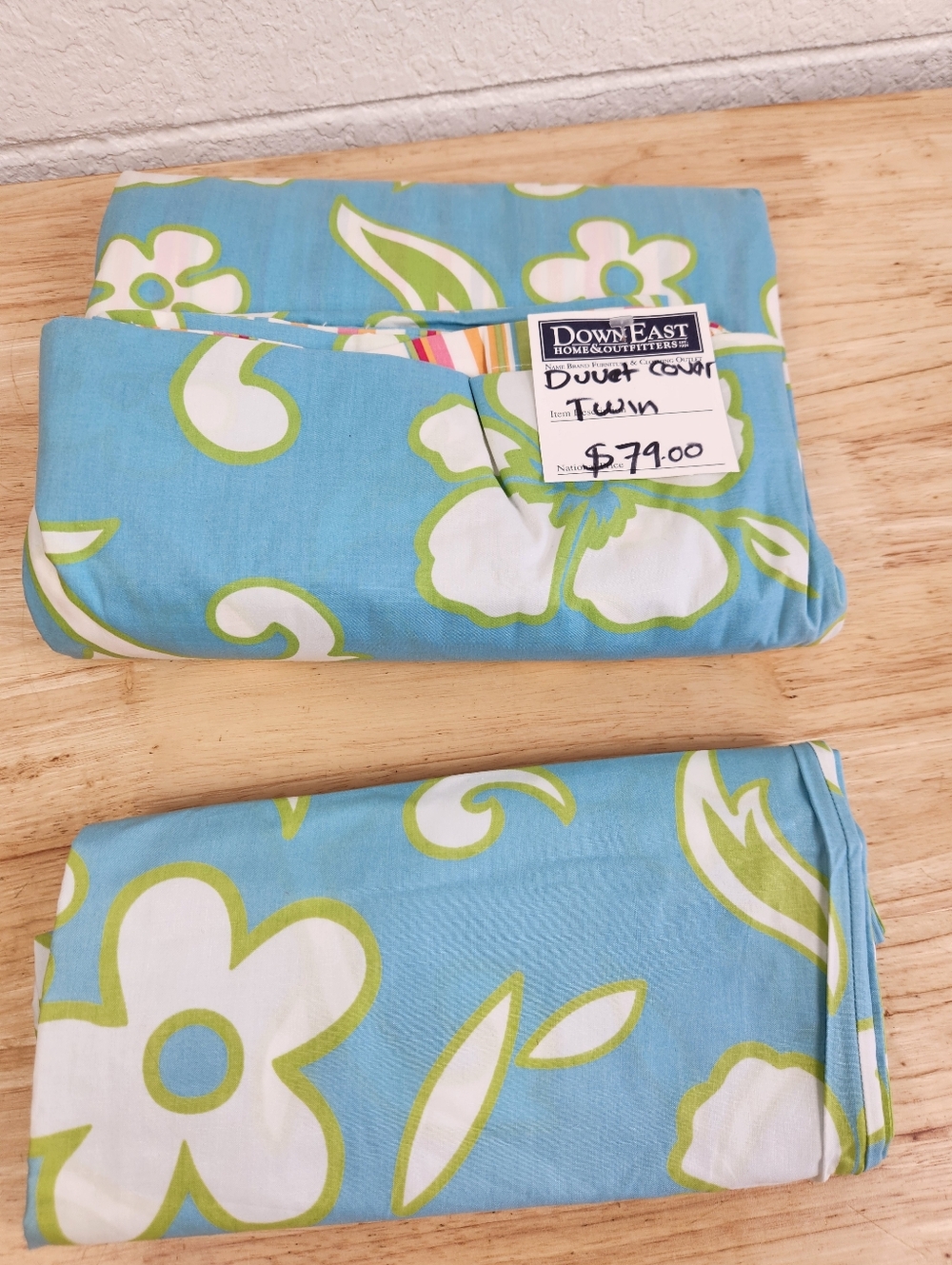 Pottery Barn Teen Wahine Duvet Cover Twin Hibiscus Hawaiian Colorful NOS 1 Sham